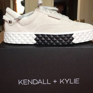 Kendal +Kylie suede white sneakers. Brand new